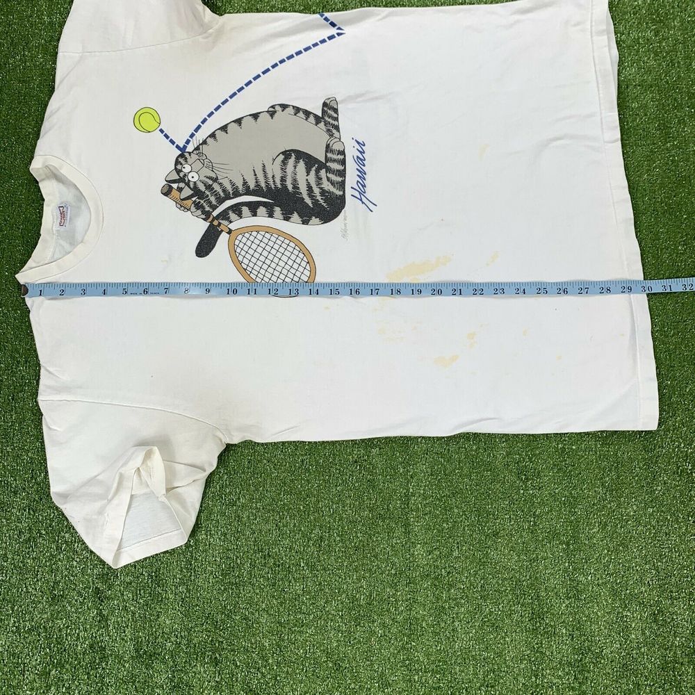 90s Crazy Shirts Hawaii B Kliban Tennis Cat TShirt - Picture 4 of 12
